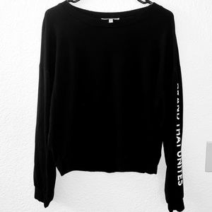 Black pull over sweater size s
